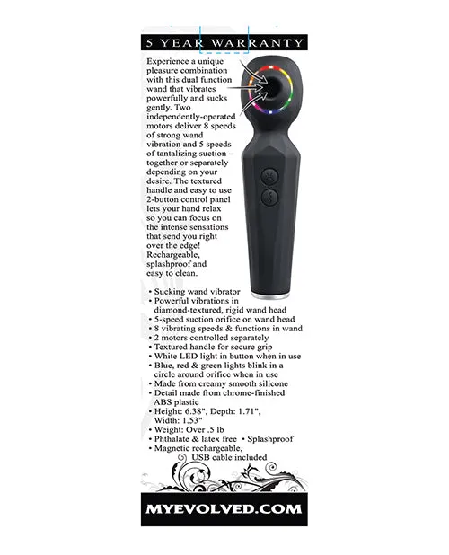 Female Sex Toys Rainbow Sucker Rechargeable Silicone Wand Vibrator Evolved