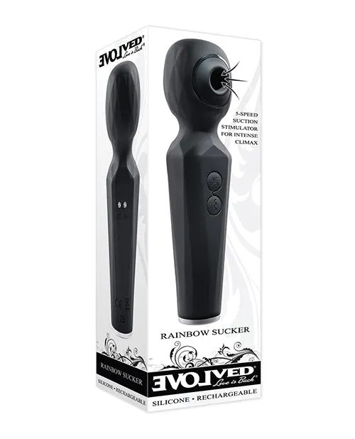 Female Sex Toys Rainbow Sucker Rechargeable Silicone Wand Vibrator Evolved