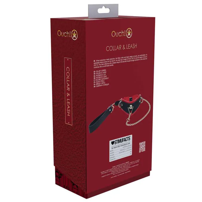 Female Sex Toys Shots Toys OUCH Milan Collection Collar with Leash