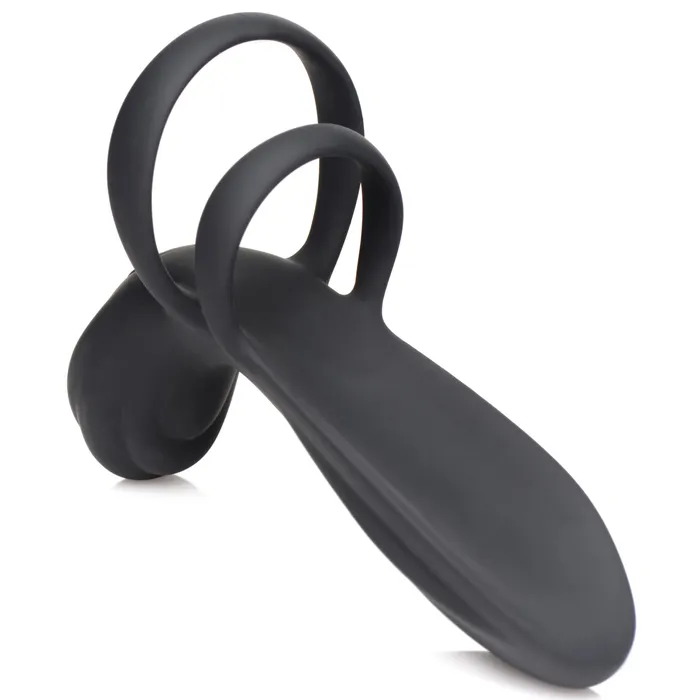 Female Sex Toys Trinity Men 10X Silicone Vibrating Girth Enhancer with Remote Control