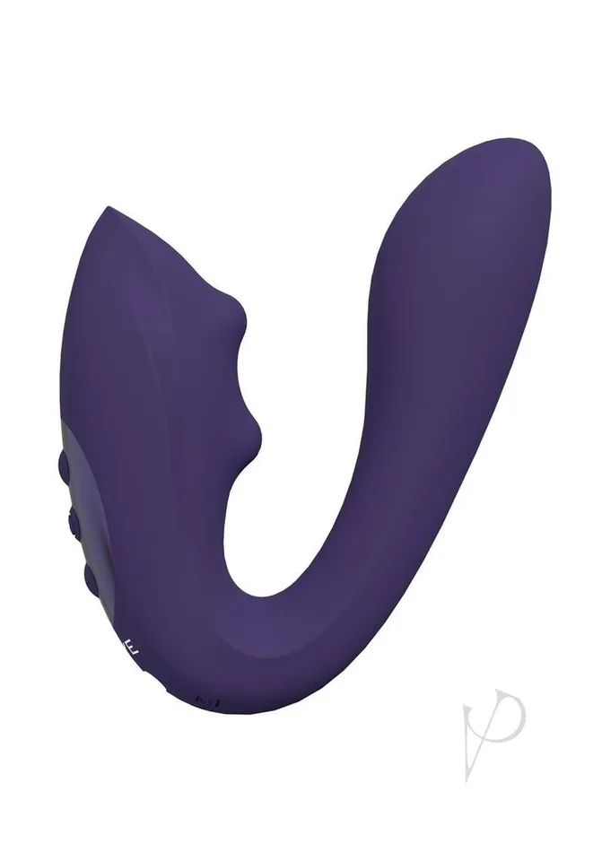 Female Sex Toys Vive By Shots Vive Yuki Rechargeable Dual Motor GSpot Vibrator with Massaging Beads Purple