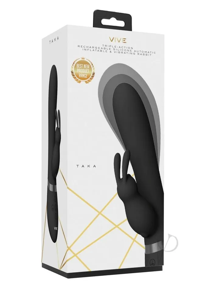 Female Sex Toys Vive Taka Rechargeable Silicone Inflatable and Vibrating Rabbit Vibrator Black Vive By Shots Female Sex Toys Vive Taka Rechargeable Silicone Inflatable and Vibrating Rabbit Vibrator Black Vive By Shots