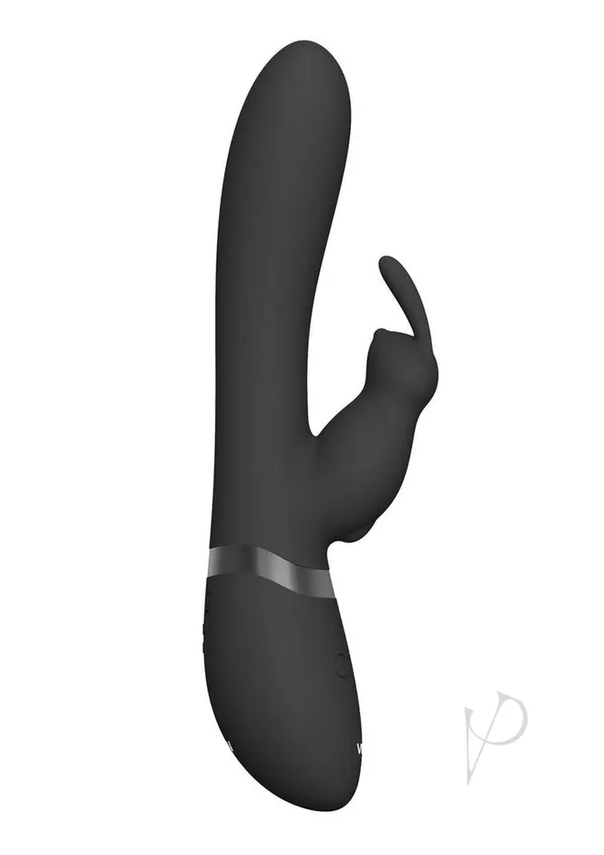 Female Sex Toys Vive Taka Rechargeable Silicone Inflatable and Vibrating Rabbit Vibrator Black Vive By Shots