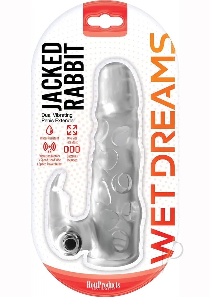 Female Sex Toys Wet Dreams Wet Dreams Jacked Rabbit Silicone Penis Extender Clear Female Sex Toys Wet Dreams Wet Dreams Jacked Rabbit Silicone Penis Extender Clear