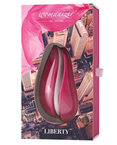 Female Sex Toys Womanizer Womanizer Liberty Rechargeable Silicone Clitoral Stimulator Red Wine