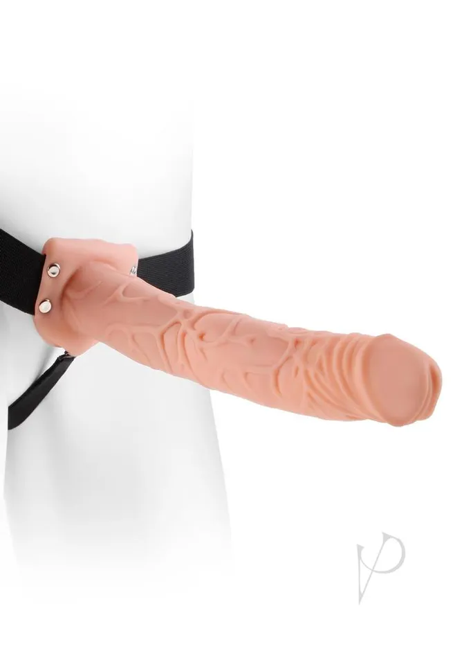 Fetish Fantasy Series Fetish Fantasy Series Hollow StrapOn Dildo and Stretchy Harness 11in Vanilla Female Sex Toys