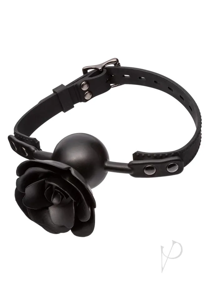 Forbidden Anal Forbidden Silicone Removable Rose Gag Black