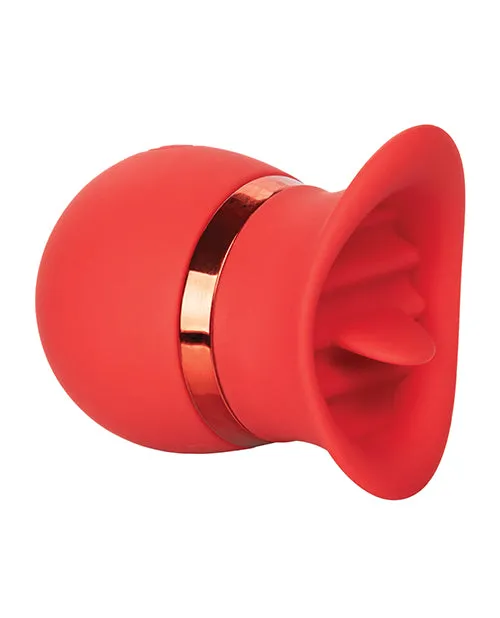 French Kiss Female Sex Toys French Kiss Sweet Talker Silicone Clitoral Stimulator Red