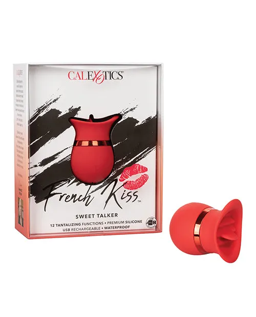French Kiss Female Sex Toys French Kiss Sweet Talker Silicone Clitoral Stimulator Red