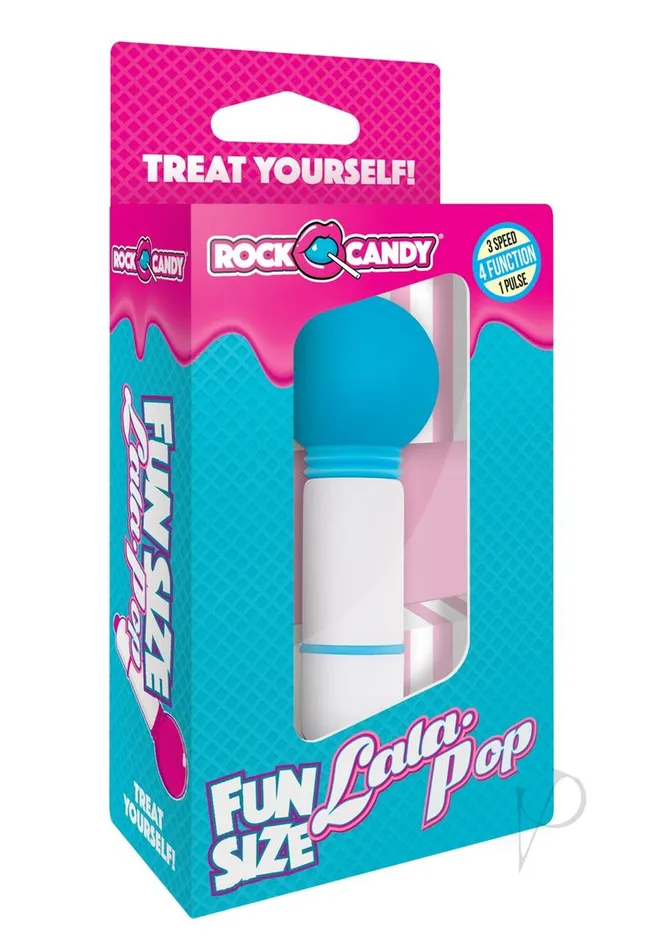 Fun Size Lala Pop Mini Massager Blue Rock Candy Toys Vibrators