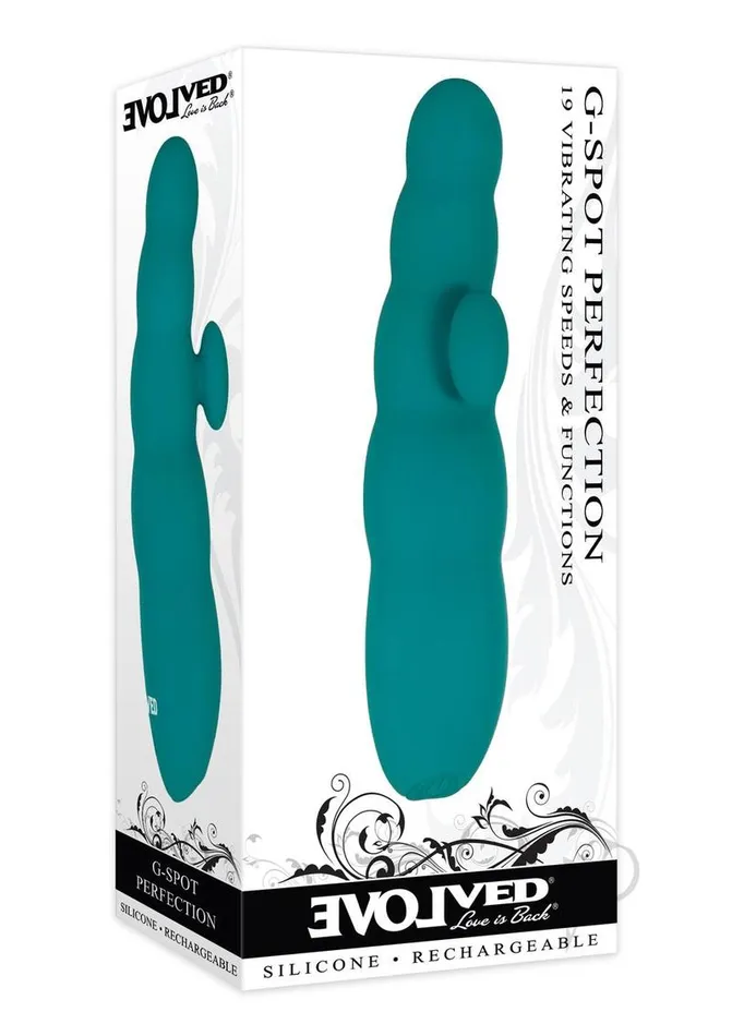 GSpot Perfection Rechargeable Silicone Vibrator Green Evolved Female Sex Toys GSpot Perfection Rechargeable Silicone Vibrator Green Evolved Female Sex Toys