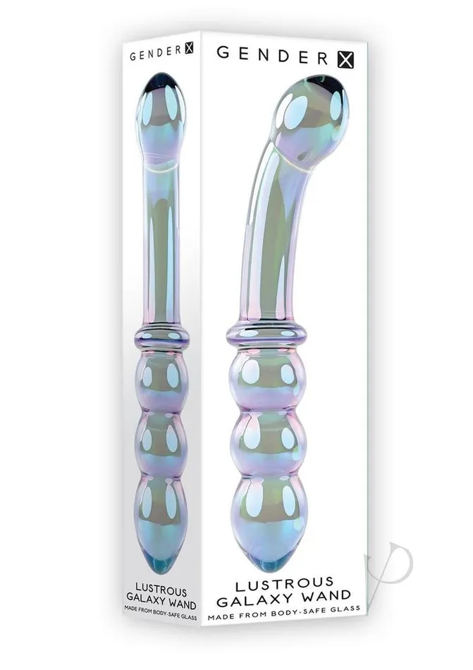 Gender X Dildos Gender X Lustrous Galaxy Wand Glass Dildo Multicolor