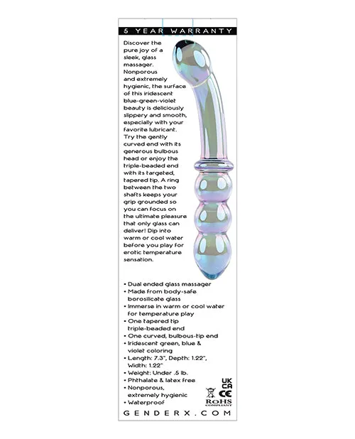 Gender X Dildos Gender X Lustrous Galaxy Wand Glass Dildo Multicolor