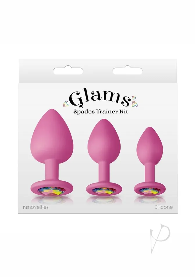 Glams Spades Trainer Kit Silicone Plugs 3pc Pink Glams Anal