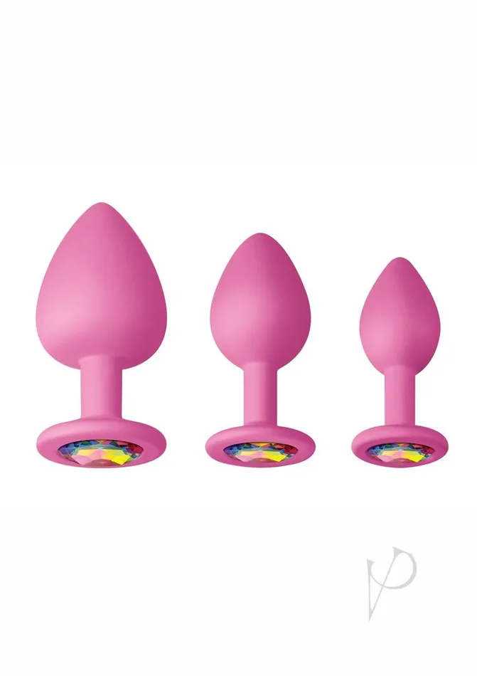 Glams Spades Trainer Kit Silicone Plugs 3pc Pink Glams Anal