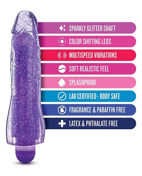 Glow Dicks Glow Dicks Molly Glitter Vibrator Purple Vibrators
