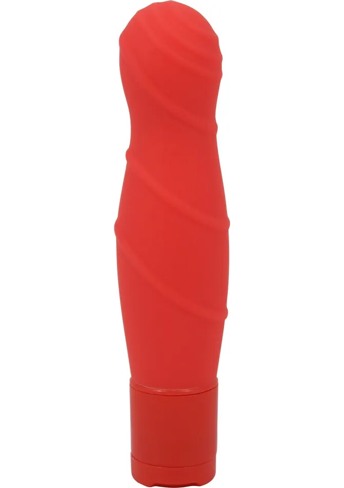 Golden Triangle Vibrators Pure Caress Multi Speed Silicone Vibrator Coral