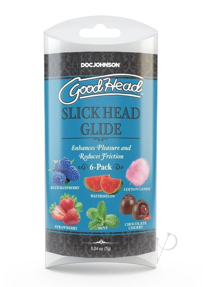 Good Head Enhancers GoodHead Slick Head Glide 24oz 6 Pack Assorted