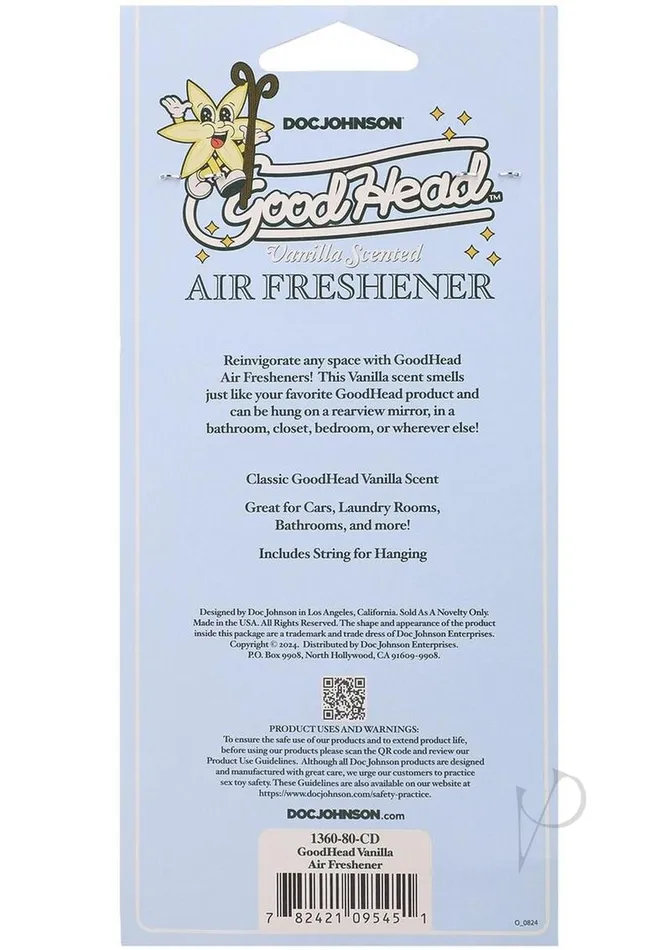 GoodHead Air Freshener Vanilla Good Head Male Sex Toys GoodHead Air Freshener Vanilla Good Head Male Sex Toys