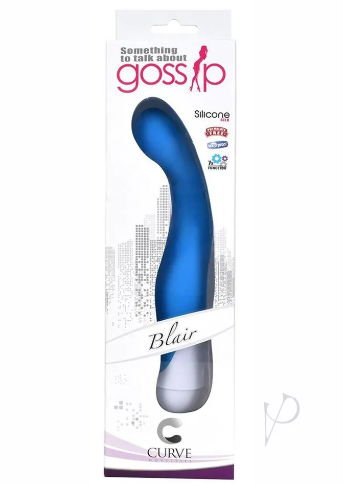 Gossip Vibrators Gossip Blair 7 Speed Silicone GSpot Vibrator Blue