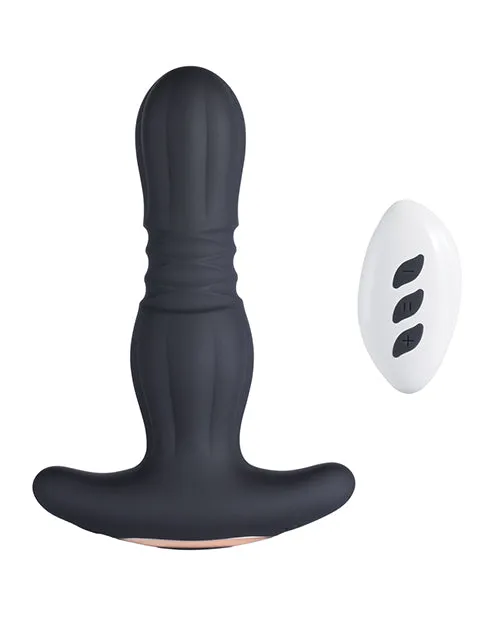 Honey Play Box Anal Agas Thrusting Butt Plug w Remote Control Black Honey Play Box Anal Agas Thrusting Butt Plug w Remote Control Black