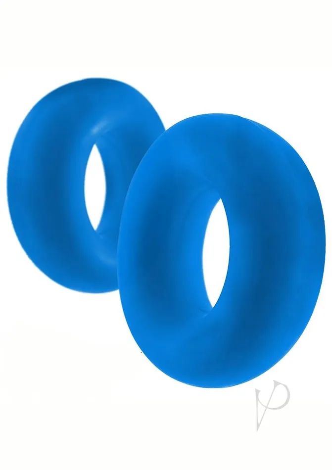 Hunkyjunk Hunkyjunk Stiffy Bulge Silicone Cock Rings 2 pack Teal Ice Male Sex Toys