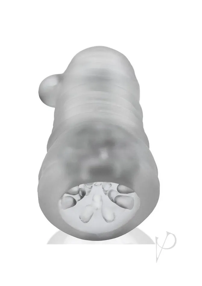 Hunkyjunk Male Sex Toys Hunkyjunk Jackt Textured Stroker Clear Ice