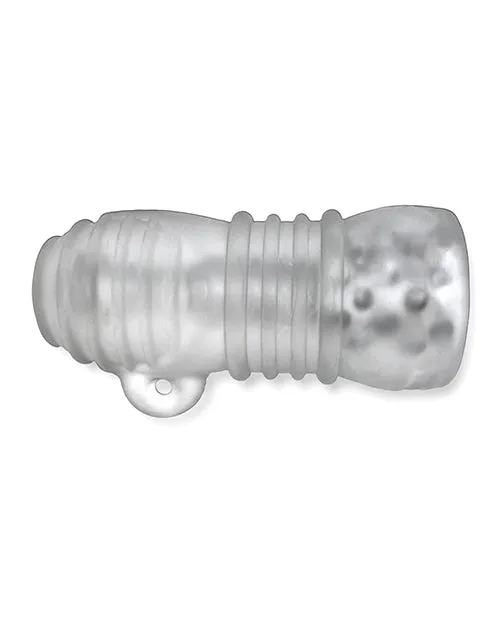 Hunkyjunk Male Sex Toys Hunkyjunk Jackt Textured Stroker Clear Ice