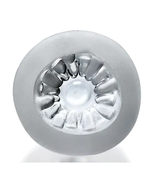 Hunkyjunk Male Sex Toys Hunkyjunk Jackt Textured Stroker Clear Ice