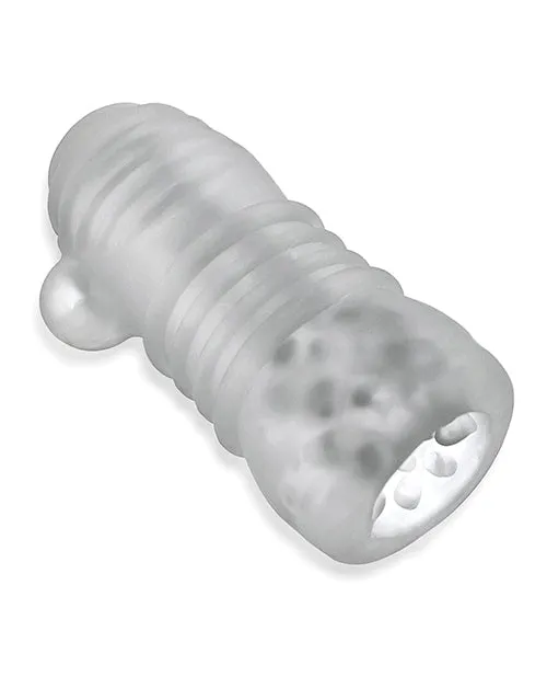 Hunkyjunk Male Sex Toys Hunkyjunk Jackt Textured Stroker Clear Ice