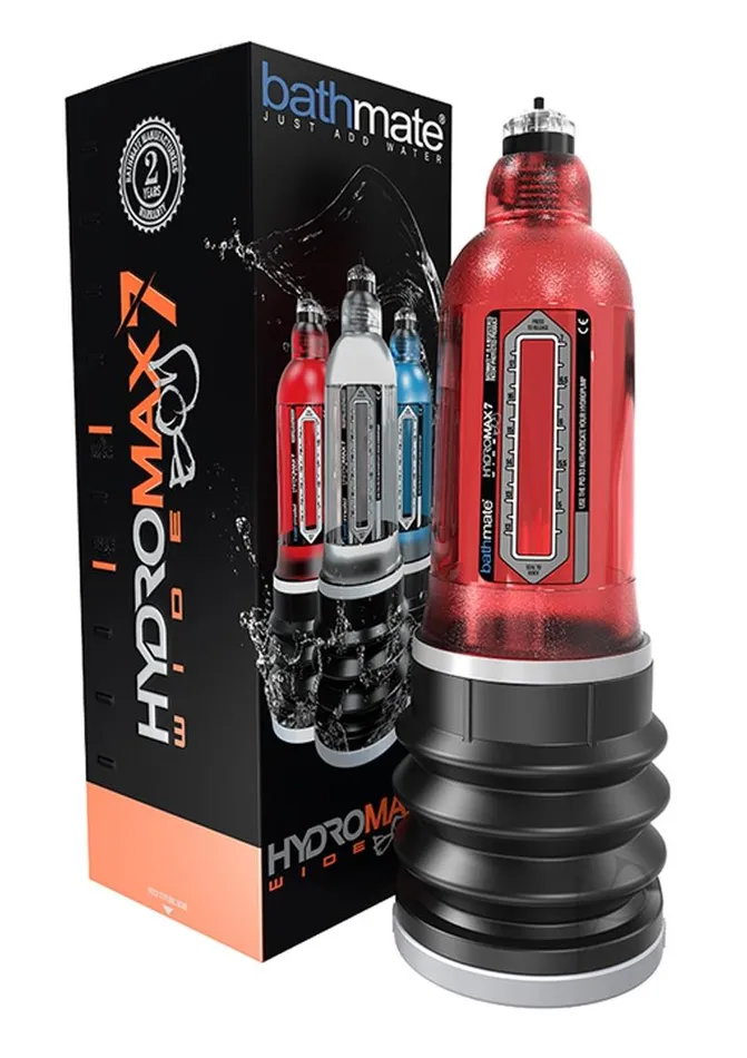Hydromax7 Wide Boy Penis Pump Red Bathmate Male Sex Toys