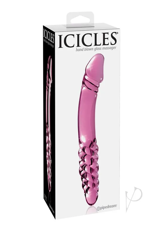 Icicles Dildos Icicles No 57 DoubleSided Textured Glass Double Dildo 9in Pink Icicles Dildos Icicles No 57 DoubleSided Textured Glass Double Dildo 9in Pink