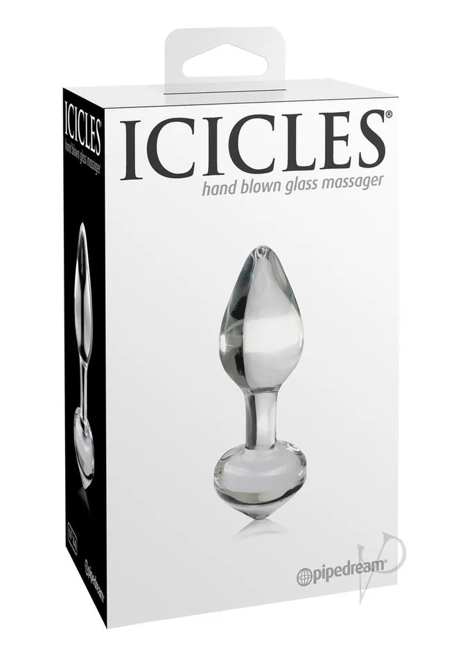 Icicles No 44 Glass Anal Plug Clear Icicles Anal
