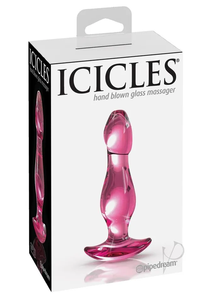Icicles No 73 Beaded Glass Anal Plug Pink Icicles Anal