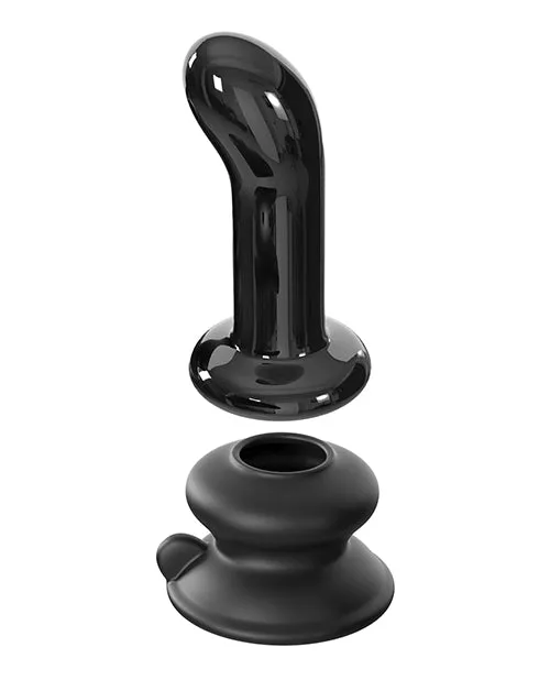 Icicles No 84 Rechargeable Glass PSpot Plug with Remote Control Black Icicles Female Sex Toys
