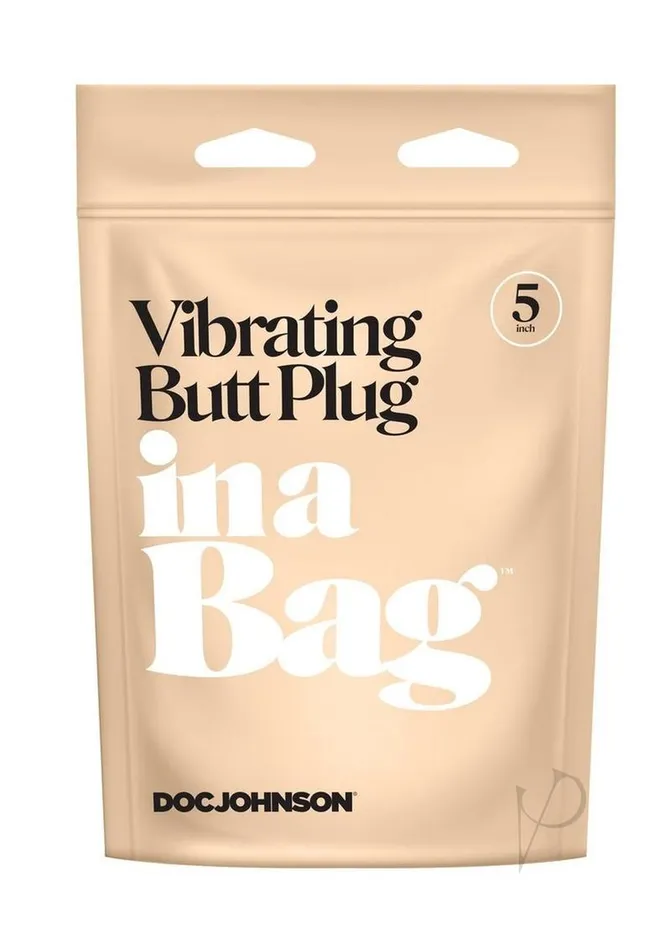 In A Bag Anal In a Bag Silicone Vibrating Butt Plug 5in Black