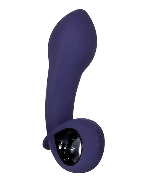 Inflatable G Silicone Rechargeable Vibrator Purple Evolved Vibrators