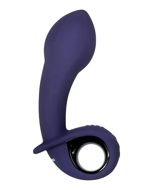 Inflatable G Silicone Rechargeable Vibrator Purple Evolved Vibrators