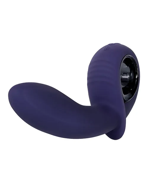 Inflatable G Silicone Rechargeable Vibrator Purple Evolved Vibrators