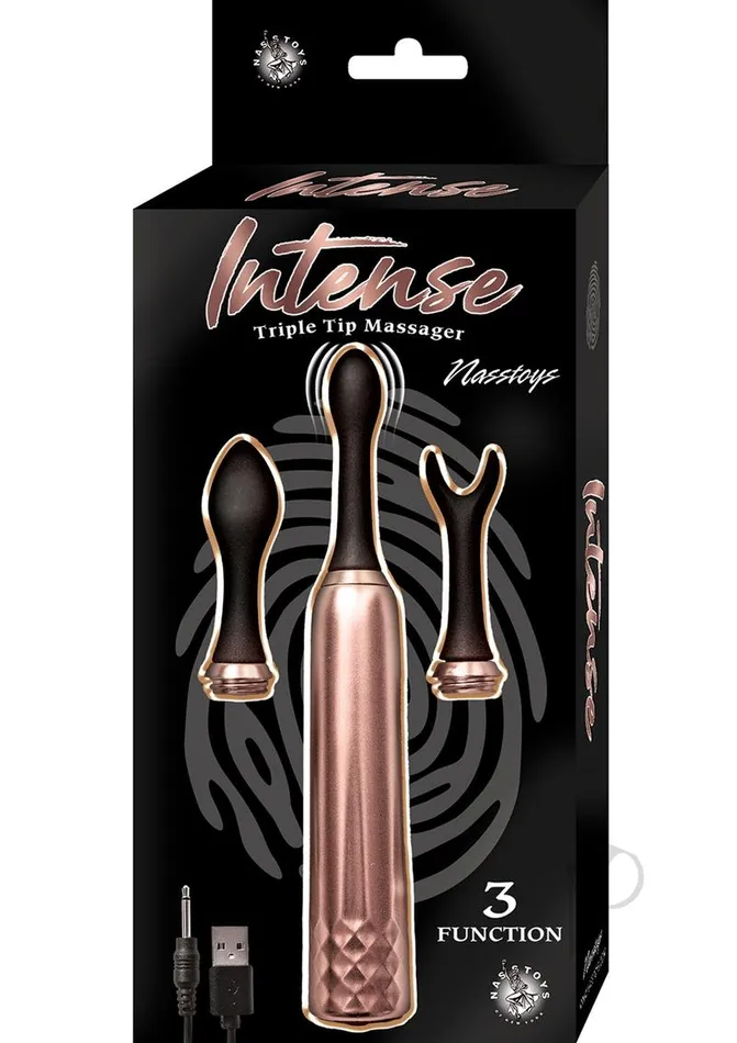 Intense Female Sex Toys Intense Triple Tip Massager Silicone Rechargeable Set Rose Gold Intense Female Sex Toys Intense Triple Tip Massager Silicone Rechargeable Set Rose Gold