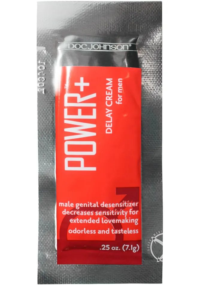 Intimate Enhancements Male Sex Toys Power Plus Delay Cream For Men 25oz 48 pieces per bag Intimate Enhancements Male Sex Toys Power Plus Delay Cream For Men 25oz 48 pieces per bag