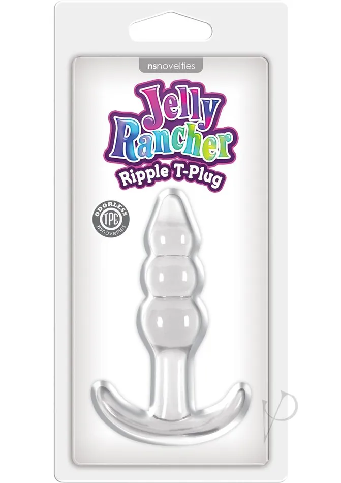 Jelly Rancher Ripple T Plug Butt Plug Clear Jelly Rancher Anal