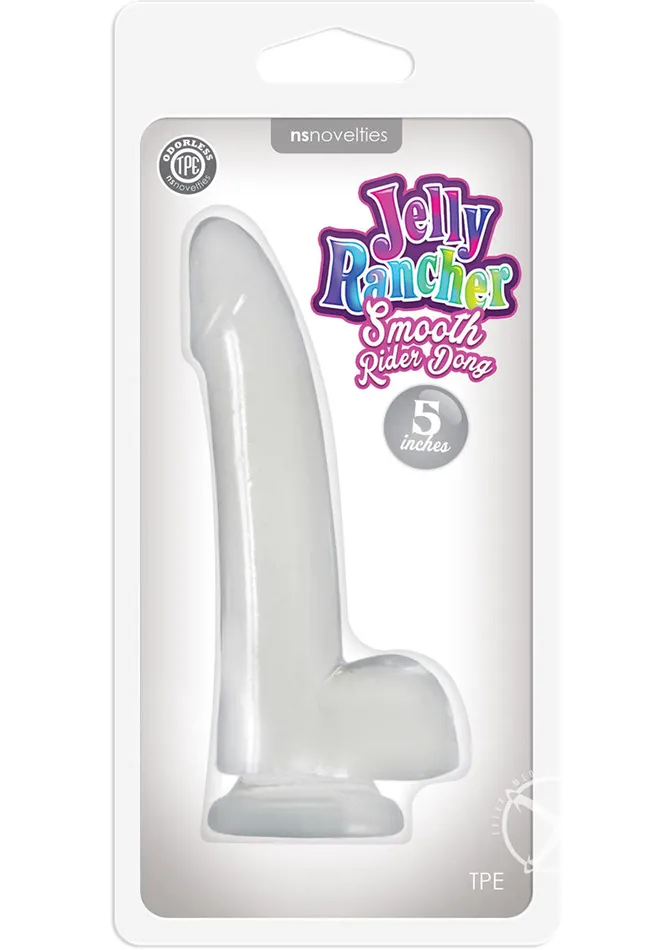 Jelly Rancher Smooth Rider Dildo 5in Clear Jelly Rancher Dildos