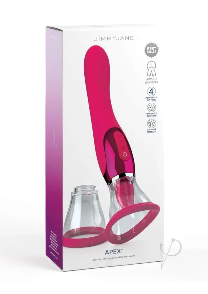 Jimmyjane Vibrators JimmyJane Apex Rechargeable Silicone Dual Vibrator Pink Jimmyjane Vibrators JimmyJane Apex Rechargeable Silicone Dual Vibrator Pink