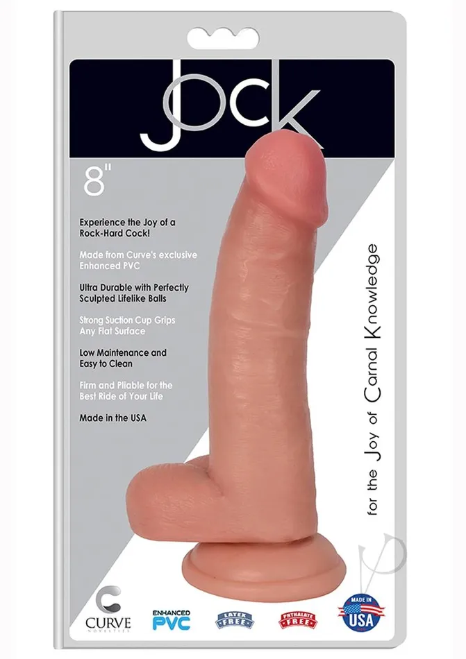 Jock Female Sex Toys Jock Realistic Dildo with Balls 8in Vanilla