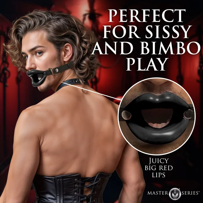 Juicy Lips Silicone Open Mouth Gag Master Series Female Sex Toys