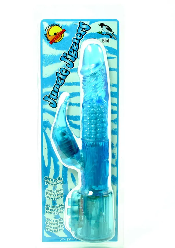 Jungle Jigglers Vibrators Jungle Jiggler Bird Rabbit Vibrator Blue