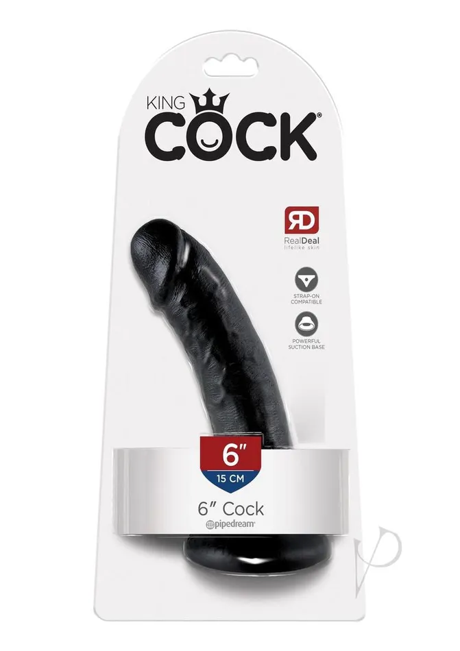 King Cock Dildo 6in Black King Cock Dildos
