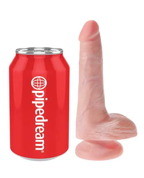 King Cock Dildos King Cock Dildo with Balls 6in Vanilla