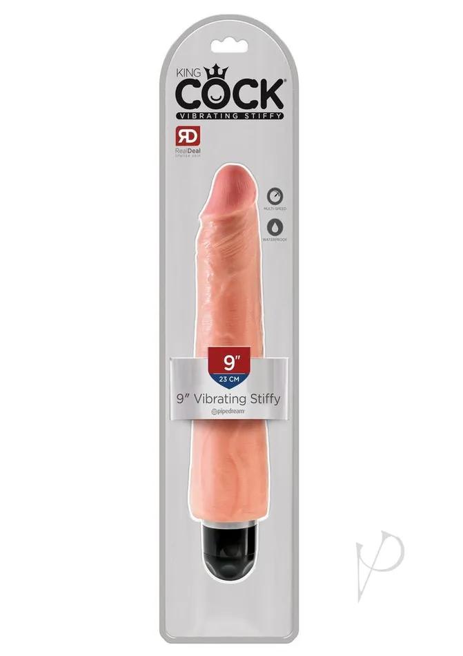 King Cock Dildos King Cock Vibrating Stiffy Dildo 9in Vanilla
